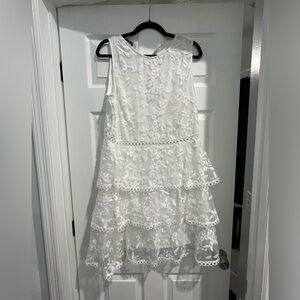 White Pelham dress with lace